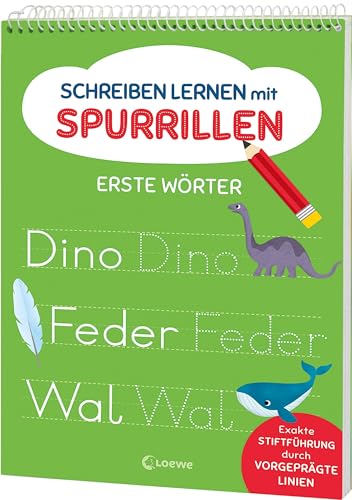 Schreiben lernen mit Spurrillen - Erste Wörter: Schreibblock mit vorgeprägten Linien für die erste Klasse ab 6 Jahren Schreiben lernen mit Spurrillen - Erste Wörter: Schreibblock mit vorgeprägten Linien für die erste Klasse ab 6 Jahren