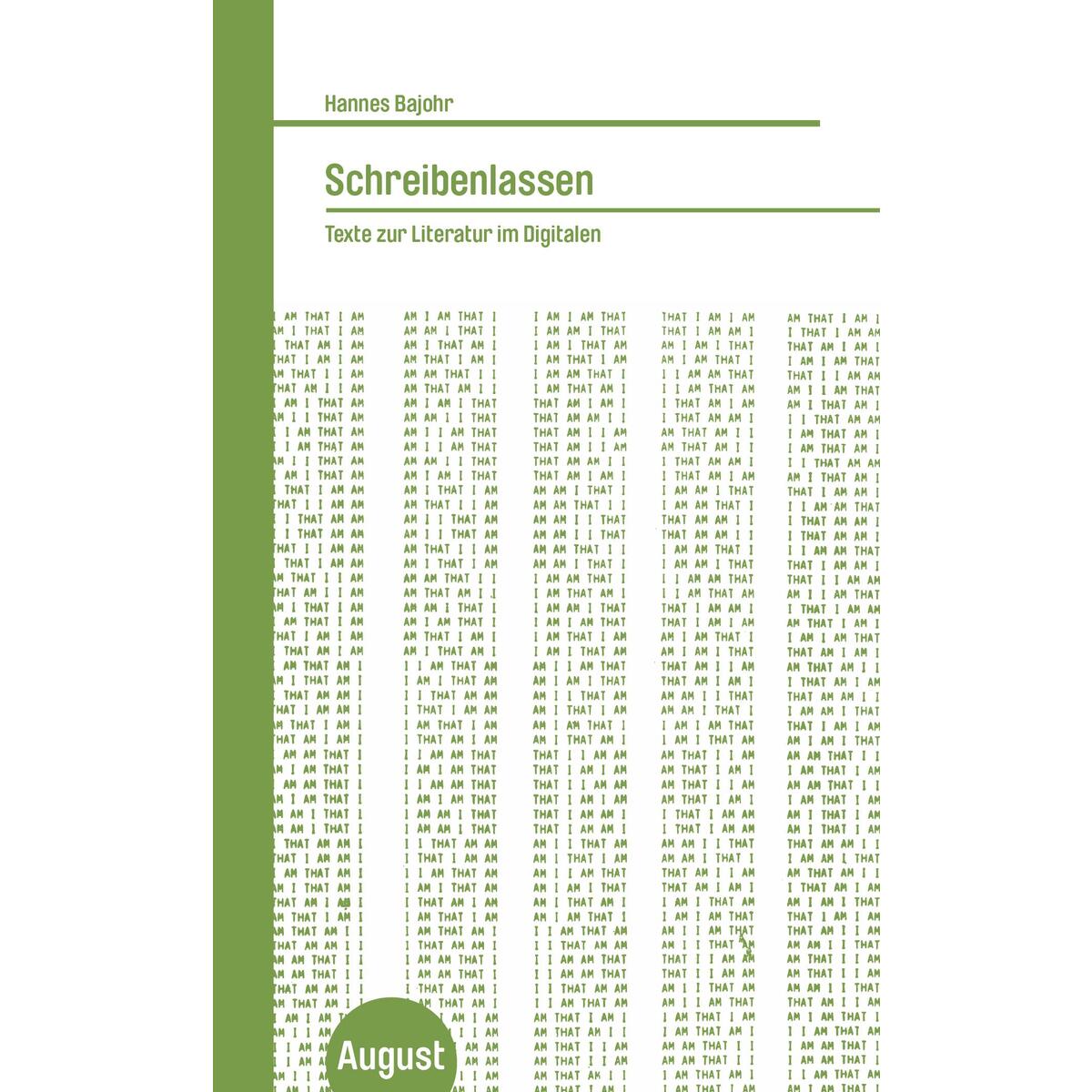 Schreibenlassen von August Verlag