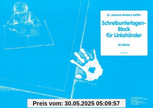 Schreibunterlagenblock für Linkshänder
