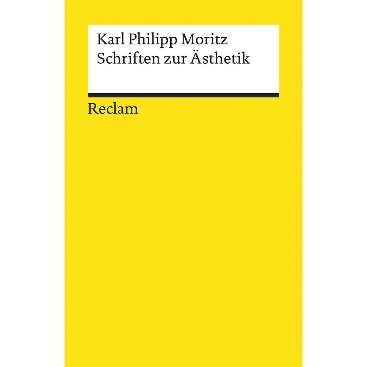 Schriften zur Ästhetik Schriften zur Ästhetik von Reclam Philipp Jun.