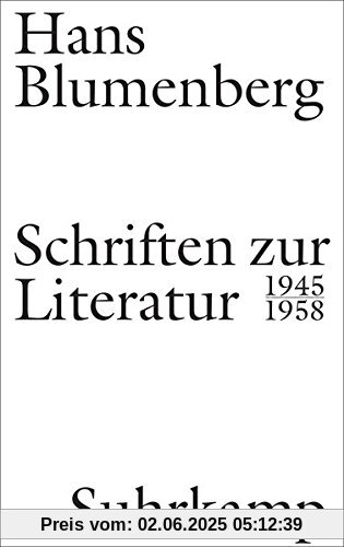 Schriften zur Literatur 1945-1958