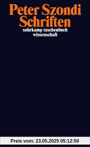 Schriften: 2 Teilbände (suhrkamp taschenbuch wissenschaft)