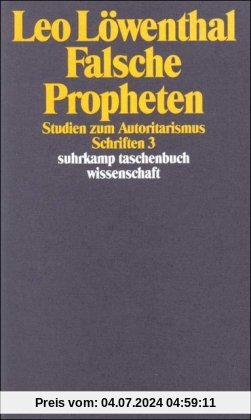 Schriften. 5 Bände: Band 3: Falsche Propheten: BD 3 (suhrkamp taschenbuch wissenschaft)