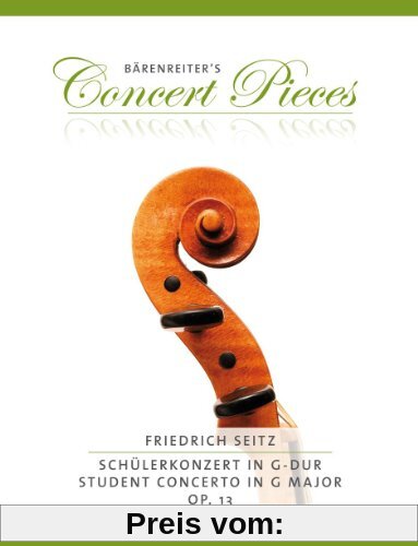 Schülerkonzert in G-Dur op. 13: Geigenstimme mit beigelegtem Klavierauszug; mit Vorwort vom Herausgeber Kurt Sassmannshaus