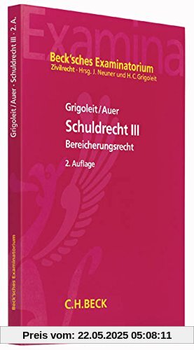 Schuldrecht III: Bereicherungsrecht