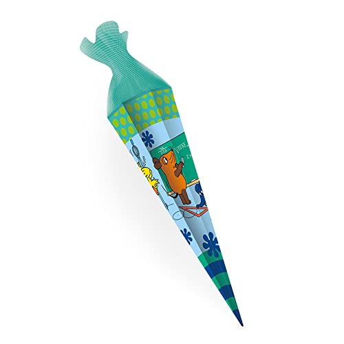 Schultüte "Die Maus" 50 cm mit Tüll: eckig Schultüte "Die Maus" 50 cm mit Tüll: eckig