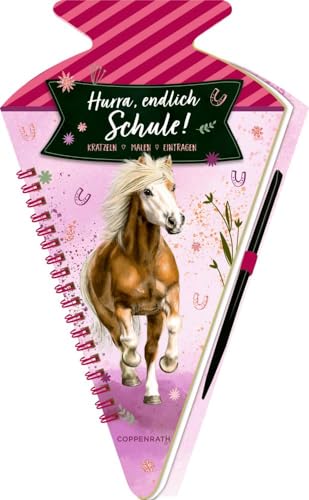 Schultüten-Kratzelbuch: Hurra, endlich Schule! - Kratzeln, Malen, Eintragen (Pferdefreunde)