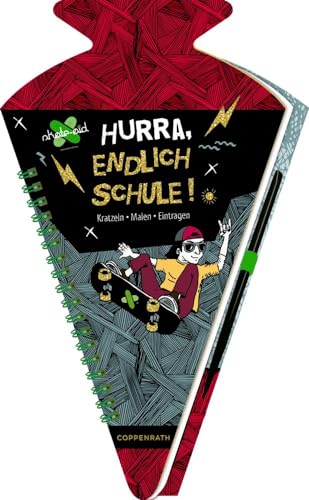 Schultüten-Kratzelbuch: Hurra, endlich Schule! - Kratzeln, Malen, Eintragen (skate-aid)
