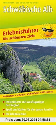 Schwäbische Alb: Erlebnisführer mit Informationen zu Freizeiteinrichtungen auf der Kartenrückseite, wetterfest, reißfest, GPS-genau. 1:170000 (Erlebnisführer / EF)