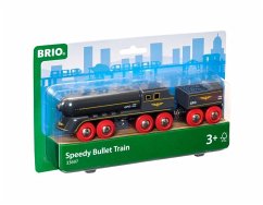 BRIO 33697 - Schwarzer Kugelblitz mit Kohlenanhänger, Zug, Holz-Schiebelock mit Kohlentender von BRIO
