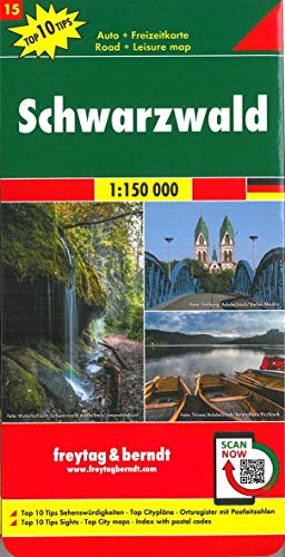 Schwarzwald, Autokarte 1:150.000, Top 10 Tips, Blatt 15 (freytag & berndt Auto + Freizeitkarten)