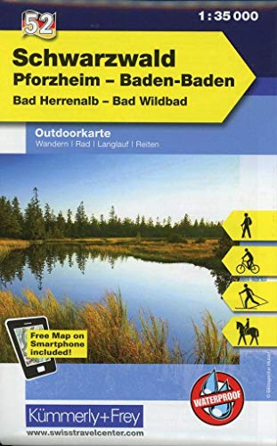 Schwarzwald - Pforzheim - Baden-Baden Bad Herrenalb - Bad Wildbad Nr. 52 Outdoorkarte Deutschland 1:35 000: , free Download mit HKF Maps App: Mit ... Outdoorkarten Deutschland, Band 52)