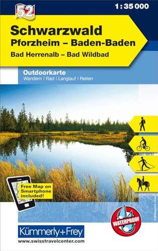 Kümmerly+Frey Outdoorkarte Deutschland 52 Schwarzwald, Pforzheim, Baden-Baden 1:35.000: Mit Bad herrenalb und Bad Wildbad. Touren für Wanderer, Biker und mehr! Free Download