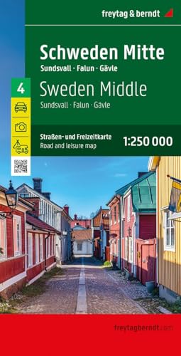 Schweden Mitte, Straßen- und Freizeitkarte 1:250.000, freytag & berndt: Sundsvall - Falun - Gävle, Camping- und Stellplätze, Blatt 4 (freytag & berndt Auto + Freizeitkarten, Band 4) von FREYTAG-BERNDT UND ARTARIA