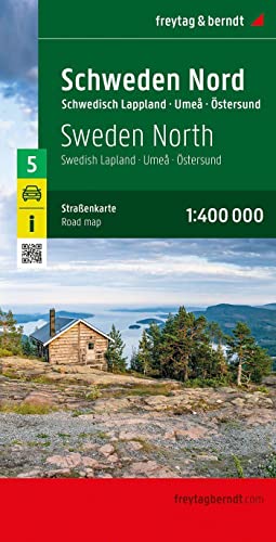 Schweden Nord, Straßenkarte 1:400.000, freytag & berndt: Schwedisch Lappland - Umeå - Östersund, Blatt 5 (freytag & berndt Auto + Freizeitkarten) von Freytag-Berndt und ARTARIA