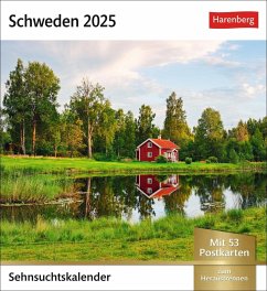 Schweden Sehnsuchtskalender 2025 - Wochenkalender mit 53 Postkarten von Harenberg