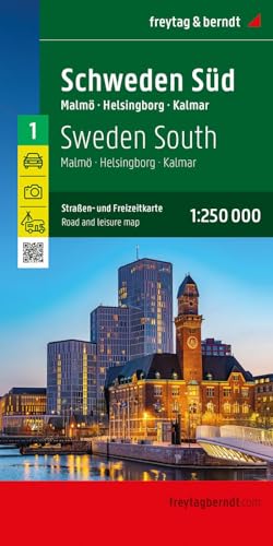 Schweden Süd, Straßen- und Freizeitkarte 1:250.000, freytag & berndt: Malmö - Helsingborg - Kalmar, Camping- und Stellplätze, Blatt 1 (freytag & berndt Auto + Freizeitkarten, Band 1) von FREYTAG-BERNDT UND ARTARIA