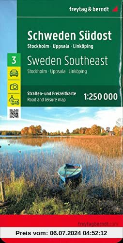 Schweden Südost, Straßen- und Freizeitkarte 1:250.000, freytag & berndt: Stockholm - Uppsala - Norrköping (freytag & berndt Auto + Freizeitkarten)