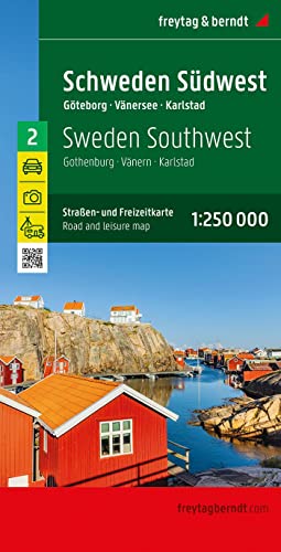 Schweden Südwest, Straßen- und Freizeitkarte 1:250.000, freytag & berndt: Göteborg - Vänersee - Karlstad, Blatt 2 (freytag & berndt Auto + Freizeitkarten)