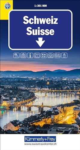Schweiz TCS Strassenkarte 1:301 000 (Kümmerly+Frey Strassenkarten)