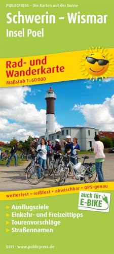 Schwerin - Wismar, Insel Poel: Rad- und Wanderkarte mit Ausflugszielen, Einkehr- & Freizeittipps, wetterfest, reissfest, abwischbar, GPS-genau. 1:60000 (Rad- und Wanderkarte: RuWK) von FREYTAG-BERNDT UND ARTARIA