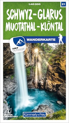 Kümmerly+Frey Wanderkarte 21 Schwyz, Glarus 1:40.000: Mit Muotathal und Klöntal. Wetterfest, matt laminiert und mit free Download von Kmmerly und Frey