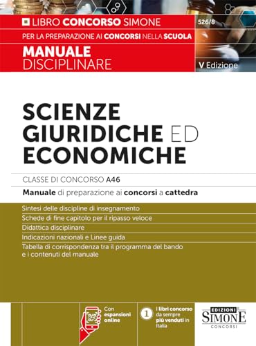 Scienze giuridiche ed economiche. Classe di concorso A46. Manuale disciplinare di preparazione ai concorsi a cattedra. Nuova ediz. Con espansioni online (Concorsi nella scuola) von Edizioni Giuridiche Simone
