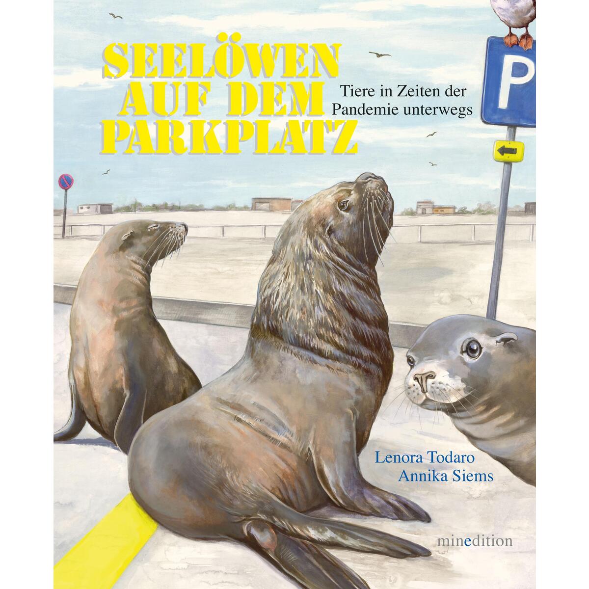 Seelöwen auf dem Parkplatz von minedition AG