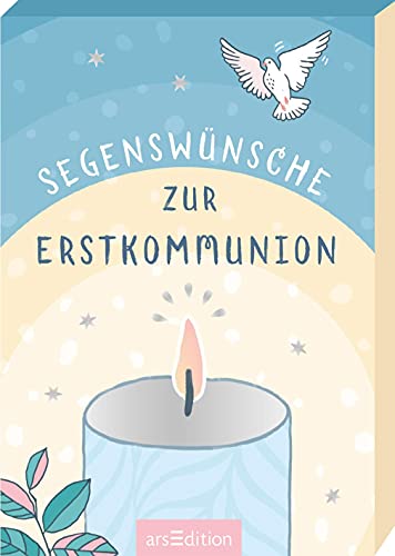 Segenswünsche zur Erstkommunion: Liebevoll illustrierte Kartenbox mit 51 Kärtchen