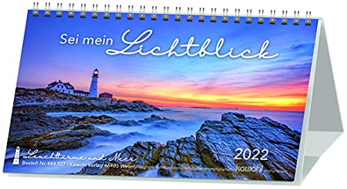 Sei mein Lichtblick 2023: Postkarten-Kalender mit Leuchttürmen und Meer von Kawohl