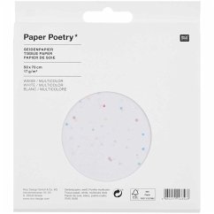 Seidenpapier, weiß, Punkte multicolor, FSC MIX von RICO-Design tap