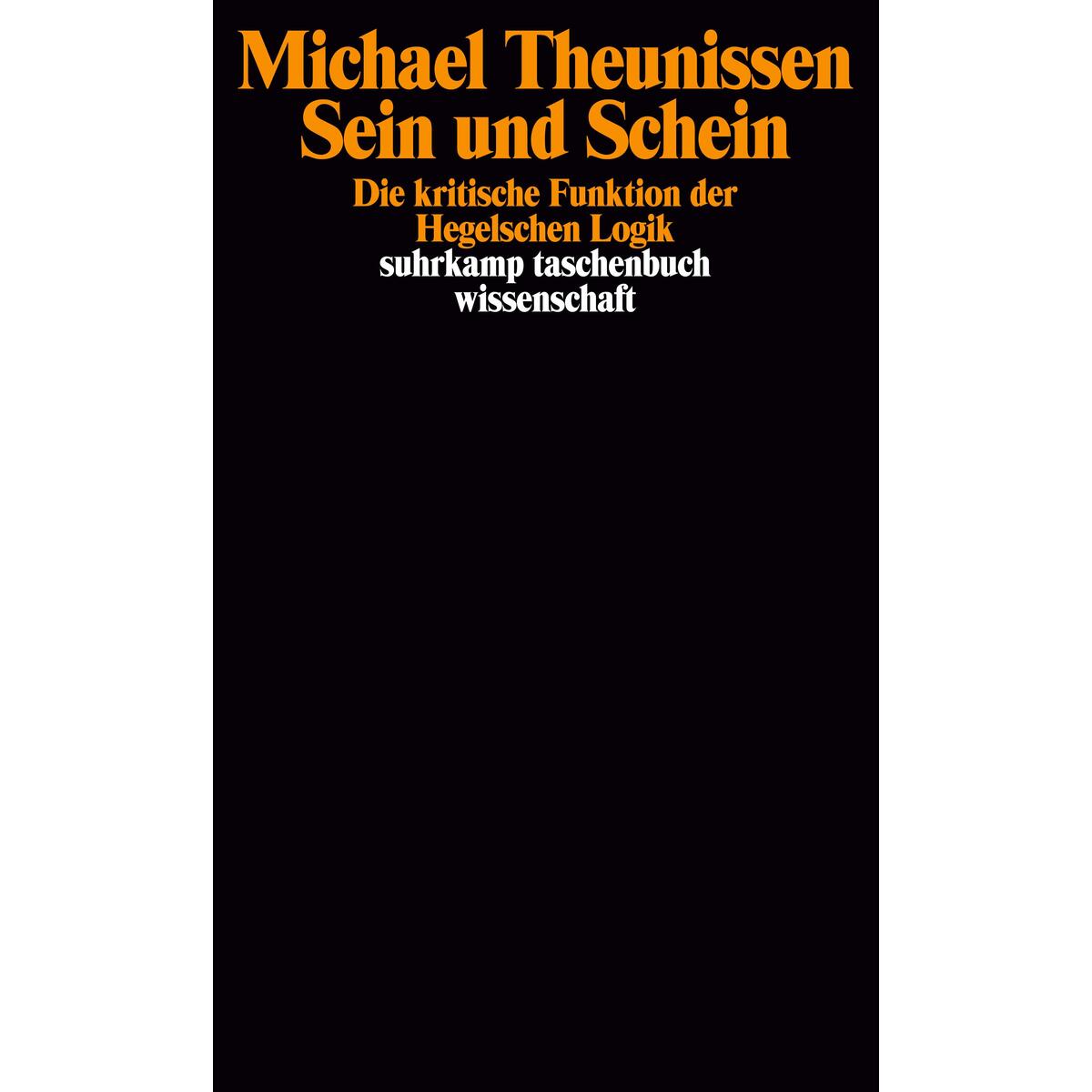 Sein und Schein Sein und Schein von Suhrkamp Verlag AG