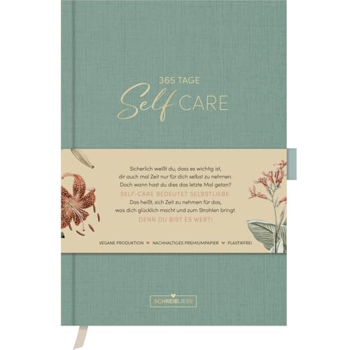 Self-Care Tagebuch Mint: 365 Tage Ausfüllbuch mit Goldveredelung für mehr Selbstliebe und Dankbarkeit sowie Tipps für deine Selbstfürsorge. 200 Seiten Schreibliebe von Korsch Verlag