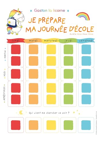 Semainier Gaston la licorne - Je prépare ma journée d'école von HACHETTE ENFANT