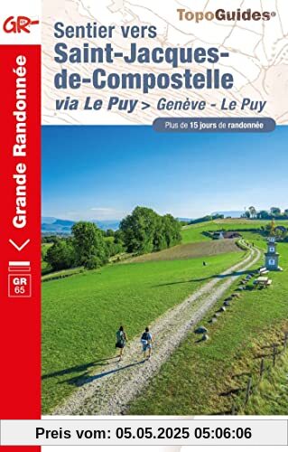 Sentier vers Saint-Jacques-de-Compostelle : Genève - Le Puy: réf. 650