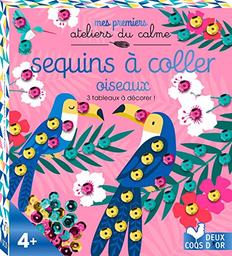 Sequins à coller oiseaux - mini-boîte avec accessoires: 3 tableaux à décorer ! Avec 270 sequins Sequins à coller oiseaux - mini-boîte avec accessoires: 3 tableaux à décorer ! Avec 270 sequins von Deux Coqs D'Or