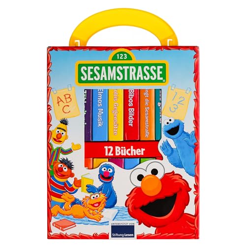 Sesamstraße - Meine erste Bibliothek - Bücherbox mit 12 Pappbilderbüchern: Bücherbox mit 12 Pappbilderbüchern