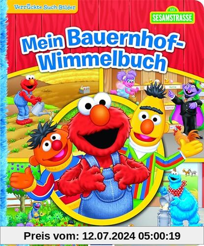 Sesamstraße - Verrückte Such-Bilder - Wimmelbuch - Pappbilderbuch mit wattiertem Umschlag