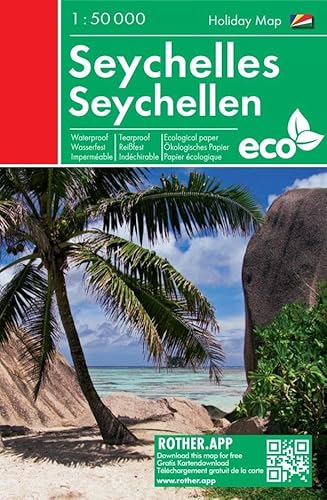 Seychellen, Freizeitkarte 1:50 000: Wasserfest und Reißfest von Freytag + Berndt