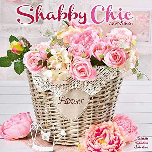 Shabby Chic Calendar 2024 Square Wall Calendar - 16 Month von Avonside Publishing Ltd