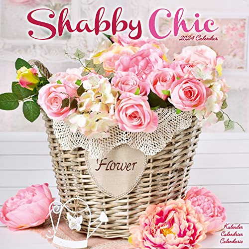 Shabby Chic Calendar 2024 Square Wall Calendar - 16 Month