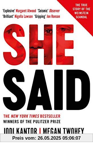 She Said: The New York Times bestseller from the journalists who broke the Harvey Weinstein story