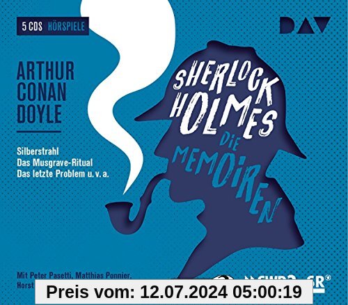 Sherlock Holmes 3 – Die Memoiren: Hörspiele mit Peter Pasetti, Matthias Ponnier, Horst Tappert u.v.a. (5 CDs)