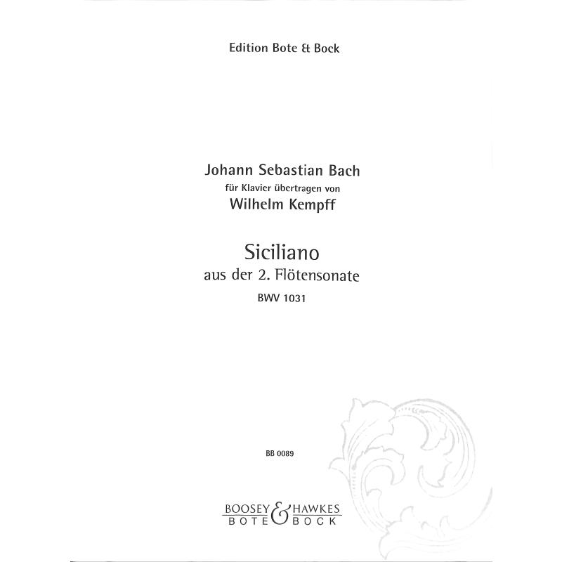 Siciliano (Sonate 2 Es-Dur BWV 1031)