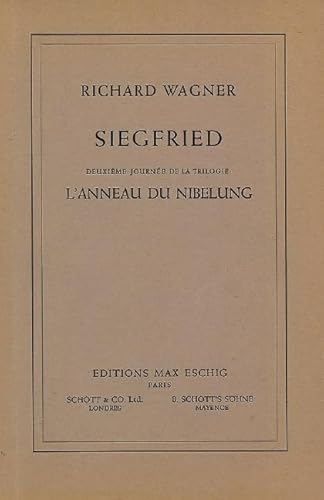 Siegfried: Der Ring des Nibelungen. WWV 86 C. Textbuch/Libretto.