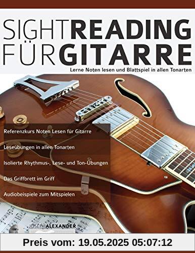 Sight-Reading für Gitarre: Lerne Noten Lesen und Blattspiel in allen Tonarten