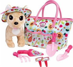 Simba 105890023 - Chi Chi Love, Happy Gardening, Chihuahua mit Tragetasche, Plüschhund von Simba Toys