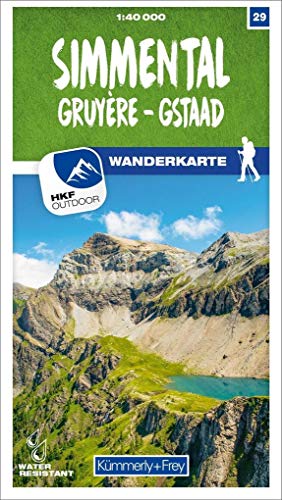 Simmental - Gruyère - Gstaad 29 Wanderkarte 1:40 000: Matt laminiert, free Download mit HKF Outdoor App (Kümmerly+Frey Wanderkarten, Band 29) von Kmmerly und Frey