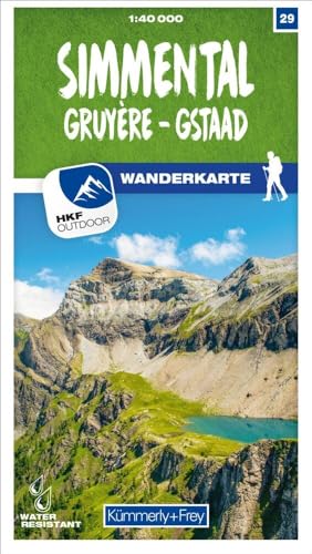 Kümmerly+Frey Wanderkarte 29 Simmental 1:40.000: Mit Gruyère und Gstaad. Wetterfest, matt laminiert und mit free Download von Kmmerly und Frey