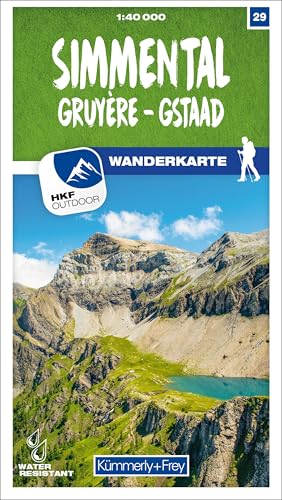 Kümmerly+Frey Wanderkarte 29 Simmental 1:40.000: Mit Gruyère und Gstaad. Wetterfest, matt laminiert und mit free Download (Kümmerly+Frey Wanderkarte 1:60.000, Band 29)